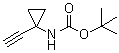 结构式 CAS# 1268810-09-8, N-(1-乙炔基环丙基)氨基甲酸叔丁酯