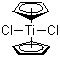 structure of CAS# 1271-19-8, Titanocene dichloride;Bis(cyclopentadienyl)titanium(IV) dichloride; Di(cyclopentadienyl)titanium(IV) dichloride