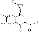 cis-(+)-6,7-Difluoro-1-(2-fluorocyclopropyl)-1,4-dihydro-4-oxo-3-quinolinecarboxylic acid molecular structure (CAS 127199-00-2)