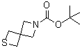 结构式 CAS# 1272412-70-0, 2-硫杂-6-氮杂螺[3.3]庚烷-6-羧酸叔丁酯