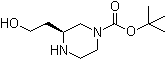structure of CAS# 1273577-11-9, (3S)-3-(2-Hydroxyethyl)-1-piperazinecarboxylic acid 1,1-dimethylethyl ester;tert-butyl (3S)-3-(2-hydroxyethyl)piperazine-1-carboxylate