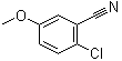structure of CAS# 127667-00-9, 2-Chloro-5-methoxybenzonitrile