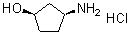结构式 CAS# 1279032-31-3, (1R,3S)-3-氨基环戊醇盐酸盐