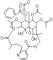 structure of CAS# 128397-42-2, Euojaponine D;(8alpha)-8-(Acetyloxy)-O1-benzoyl-O1,O6-dideacetyl-8-deoxoevonimine