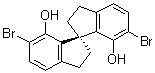 结构式 CAS# 1286189-15-8, (1R)-6,6'-二溴-2,2',3,3'-四氢-1,1'-螺双[1H-茚]-7,7'-二醇