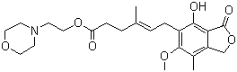 结构式 CAS# 128794-94-5, 霉酚酸吗啉乙酯