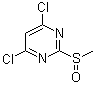 structure of CAS# 1289386-11-3, 4,6-Dichloro-2-(methylsulfinyl)pyrimidine