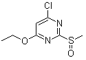 结构式 CAS# 1289386-28-2, 4-氯-6-乙氧基-2-(甲亚磺酰基)嘧啶