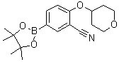 结构式 CAS# 1292317-54-4, 2-[(四氢-2H-吡喃-4-基)氧基]-1-氰基苯-5-硼酸频哪醇酯