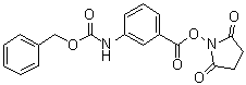 structure of CAS# 129666-48-4, [3-[[(2,5-Dioxo-1-pyrrolidinyl)oxy]carbonyl]phenyl]carbamic acid phenylmethyl ester