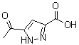 structure of CAS# 1297537-45-1, 5-Acetyl-1H-pyrazole-3-carboxylic acid;3-Acetyl-1H-pyrazole-5-carboxylic acid