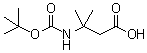 结构式 CAS# 129765-95-3, 3-[(叔丁氧羰基)氨基]-3-甲基丁酸