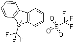 结构式 CAS# 129946-88-9, S-(三氟甲基)二苯并噻吩鎓三氟甲基磺酸盐