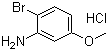 结构式 CAS# 129968-11-2, 2-溴-5-甲氧基苯胺盐酸盐