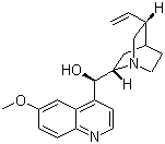 structure of CAS# 130-95-0, Quinine;(6-Methoxy-4-quinolyl)(5-vinyl-1-azabicyclo[2.2.2]oct-2-yl)methanol