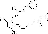 structure of CAS# 130209-76-6, Bimatoprost isopropyl ester;7-[(1R,2R,3R,5S)-3,5-Dihydroxy-2-[(1E,3S)-3-hydroxy-5-phenyl-1-penten-1-yl]cyclopentyl]-5-heptenoic acid 1-methylethyl ester