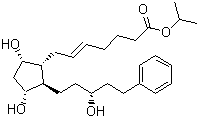 structure of CAS# 130209-82-4, Latanoprost;Propan-2-yl 7-[3,5-dihydroxy-2-(3-hydroxy-5-phenyl-pentyl)-cyclopentyl]hept-5-enoate