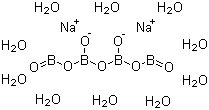 Sodium tetraborate decahydrate molecular structure (CAS 1303-96-4)
