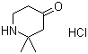 structure of CAS# 1303968-37-7, 2,2-Dimethylpiperidin-4-one hydrochloride