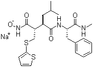 structure of CAS# 130464-84-5, Batimastat sodium salt;(2S,3R)-N-Hydroxy-N'-[(2S)-1-methylamino-1-oxo-3-phenylpropan-2-yl]-3-(2-methylpropyl)-2-(thiophen-2-ylsulfanylmethyl)butanediamide sodium salt