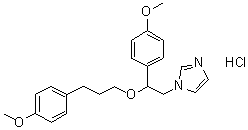 structure of CAS# 130495-35-1, 1-[2-(4-Methoxyphenyl)-2-[3-(4-methoxyphenyl)propoxy]ethyl]-1H-imidazole monohydrochloride;SKF 96365