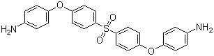 4,4'-双(4-氨基苯氧基)二苯砜分子结构 (CAS 13080-89-2)