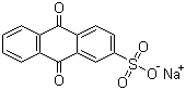 structure of CAS# 131-08-8, Sodium anthraquinone-2-sulfonate;9,10-Dihydro-9,10-dioxo-2-anthracenesulfonic acid sodium salt; Anthraquinone-2-sulfonic acid sodium salt