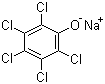 结构式 CAS# 131-52-2, 五氯酚钠; 五氯苯酚钠; 1,2,3,4,5-五氯酚钠