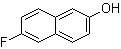 structure of CAS# 13101-83-2, 6-Fluoro-2-naphthol;6-Fluoro-2-naphthalenol