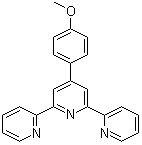 structure of CAS# 13104-56-8, 4'-(p-Methoxyphenyl)-2,2':6',2''-terpyridine;2,6-Di[2-pyridyl-4-(p-methoxyphenyl)pyridine; 4'-(4-Methoxyphenyl)-2,2':6',2''-terpyridine