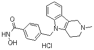 结构式 CAS# 1310693-92-5, Tubastatin A 盐酸盐; N-羟基-4-[(1,2,3,4-四氢-2-甲基-5H-吡啶并[4,3-b]吲哚-5-基)甲基]苯甲酰胺盐酸盐