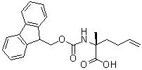 结构式 CAS# 1311933-82-0, (2R)-2-[[芴甲氧羰基]氨基]-2-甲基-5-己烯酸