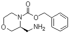 structure of CAS# 1312161-61-7, (3S)-3-(Aminomethyl)-4-morpholinecarboxylic acid phenylmethyl ester