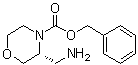 结构式 CAS# 1312161-62-8, (3R)-3-(氨基甲基)-4-吗啉羧酸苄酯