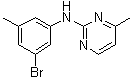 结构式 CAS# 1312535-22-0, N-(3-溴-5-甲基苯基)-4-甲基嘧啶-2-胺