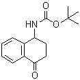structure of CAS# 1313021-93-0, N-(1,2,3,4-Tetrahydro-4-oxo-1-naphthalenyl)carbamic acid 1,1-dimethylethyl ester
