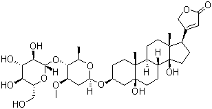 结构式 CAS# 13137-64-9, 杠柳毒苷