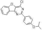 结构式 CAS# 1315326-77-2, 4-氯-2-[4-(异丙氧基)苯基]苯并呋喃并[3,2-d]嘧啶