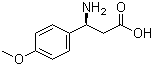 结构式 CAS# 131690-56-7, (S)-3-氨基-3-(4-甲氧基苯基)丙酸