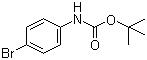 结构式 CAS# 131818-17-2, N-叔丁氧羰基-4-溴苯胺