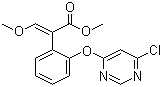 structure of CAS# 131860-97-4, Methyl (E)-2-[2-(6-chloropyrimidin-4-yloxy)phenyl]-3-methoxyacrylate;2-[(6-Chloro-4-pyrimidinyl)oxy]-3-(methoxymethylene)benzeneacetic acid methyl ester