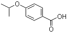 structure of CAS# 13205-46-4, 4-(Isopropyloxy)benzoic acid;4-(1-Methylethoxy)benzoic acid; 4-(2-Propyloxy)benzoic acid; 4-Isopropoxybenzoic acid; NSC 16646; p-Isopropoxybenzoic acid