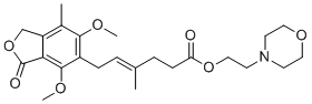 structure of CAS# 1322681-37-7, O-Methyl mycophenolate mofetil;2-morpholin-4-ylethyl (E)-6-(4,6-dimethoxy-7-methyl-3-oxo-1H-2-benzofuran-5-yl)-4-methylhex-4-enoate