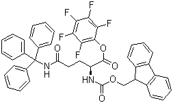N-Fmoc-N'-trityl-L-glutamine pentafluorophenyl ester molecular structure (CAS 132388-65-9)