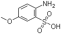 结构式 CAS# 13244-33-2, 对氨基苯甲醚-3-磺酸