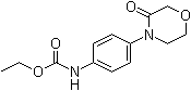 structure of CAS# 1327778-39-1, N-[4-(3-Oxo-4-morpholinyl)phenyl]carbamic acid ethyl ester