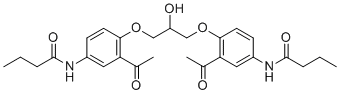结构式 CAS# 1329613-31-1, 1,3-双(2-乙酰基-4-丁酰胺基苯氧基)-2-羟基丙烷