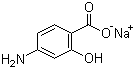 structure of CAS# 133-10-8, Sodium 4-aminosalicylate ;4-Amino-salicylic acid sodium salt