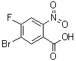 结构式 CAS# 1330750-23-6, 5-溴-4-氟-2-硝基苯甲酸