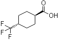 结构式 CAS# 133261-33-3, 反式-4-(三氟甲基)环己烷羧酸
